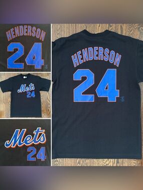 Vintage 90s New Deadstock New York Mets Rickey Henderson Jersey Shirt Majestic M